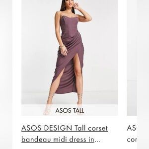 ASOS Purple Corset Midi dress